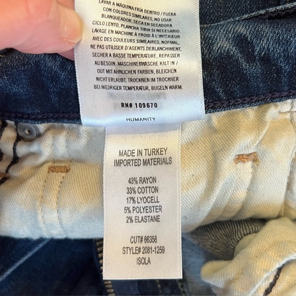 CITIZENS OF HUMANITY Isola High Rise Straight Crop Dark Jeans Women's Size 28 - Picture 16 of 16